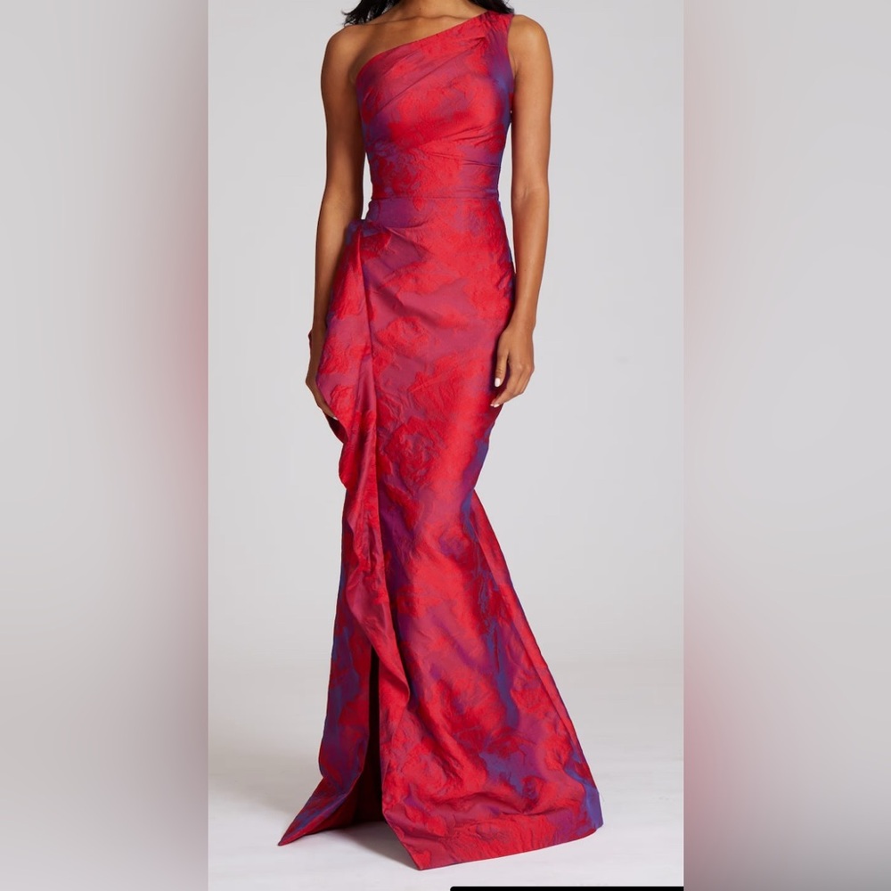 Elegant Red and Purple Women's Skirt